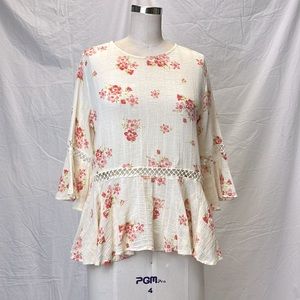 Denim & Supply Ralph Lauren Floral 3/4 Sleeve Blouse XS